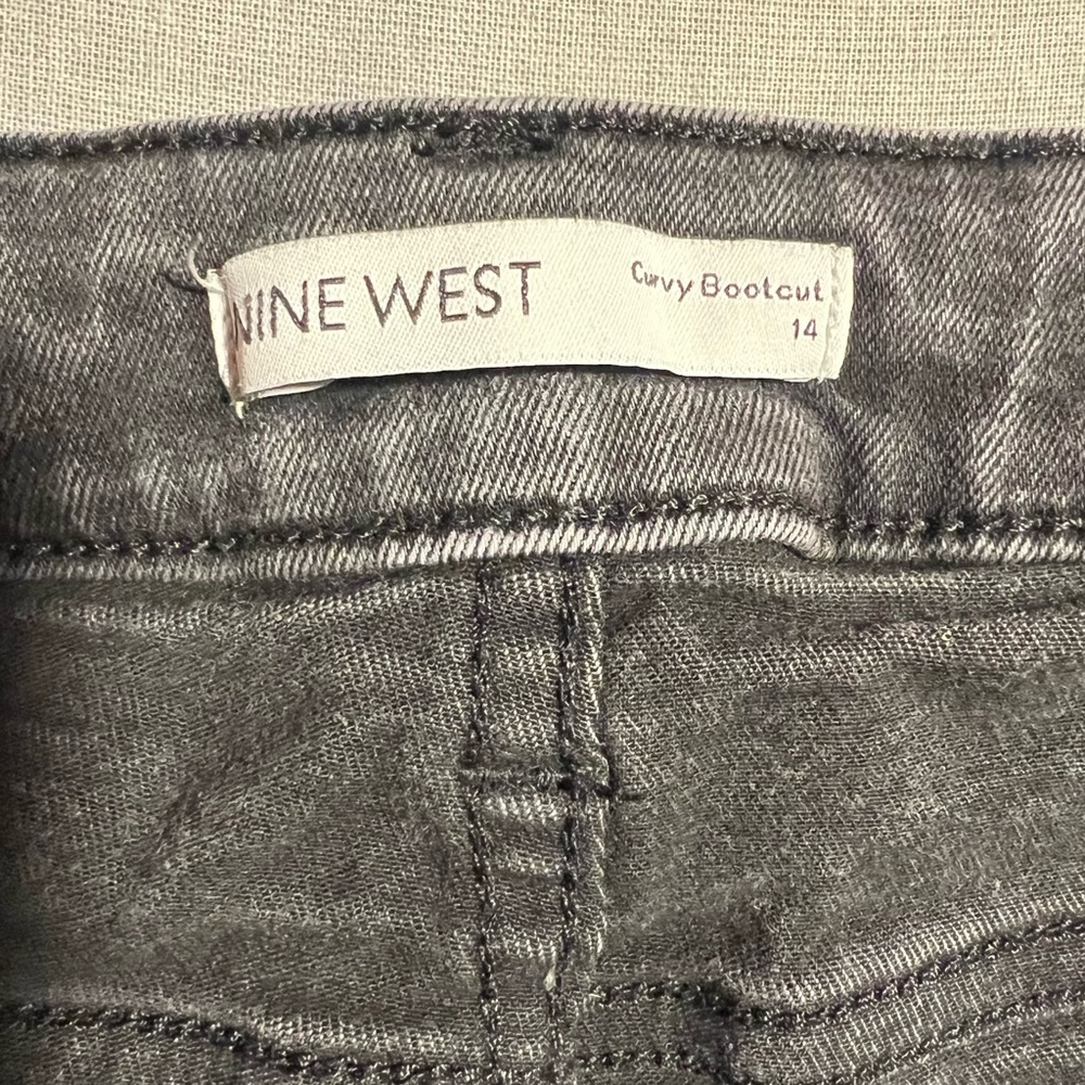 Nine West Faded Black Flare Jeans - Picture 3 of 5